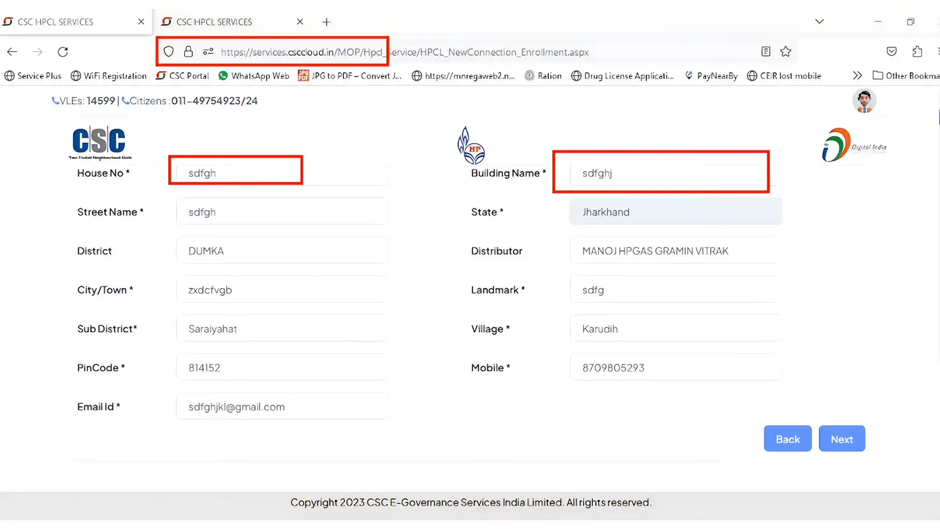 provide residential address details
